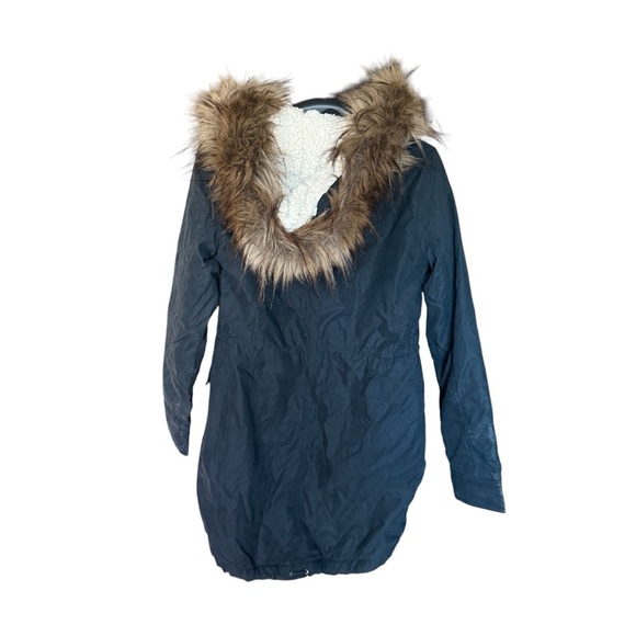 Abercrombie & Fitch Sherpa-lined Military Parka - Black XXS - Picture 5 of 11